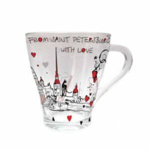 Kruzhka steklo konus From SPb with love e1613215072349