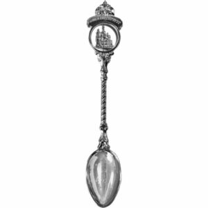 Lozhka chekanka figurnaya vstavka SPb Spas serebro e1613819332820