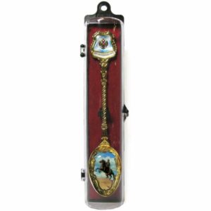 Lozhka suvenirnaya so smoloj v korobke Mednyj vsadnik e1613831187674