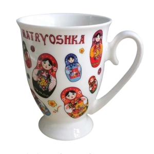 Кружка фарфоровая Матрешка