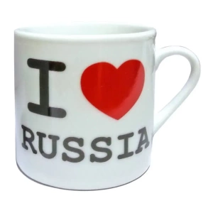 Мини-кружка фарфор I LOVE RUSSIA