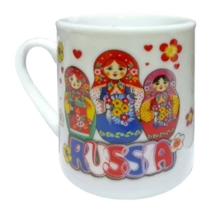 Мини-кружка фарфор Матрешка