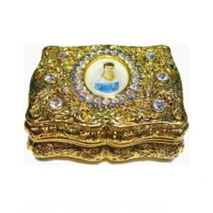 Шкатулка Императрица Мария Федоровна со стразами цвет страз белый