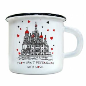 Kruzhka emalirovannaya SPb From SPb with love Spas e1613293533294