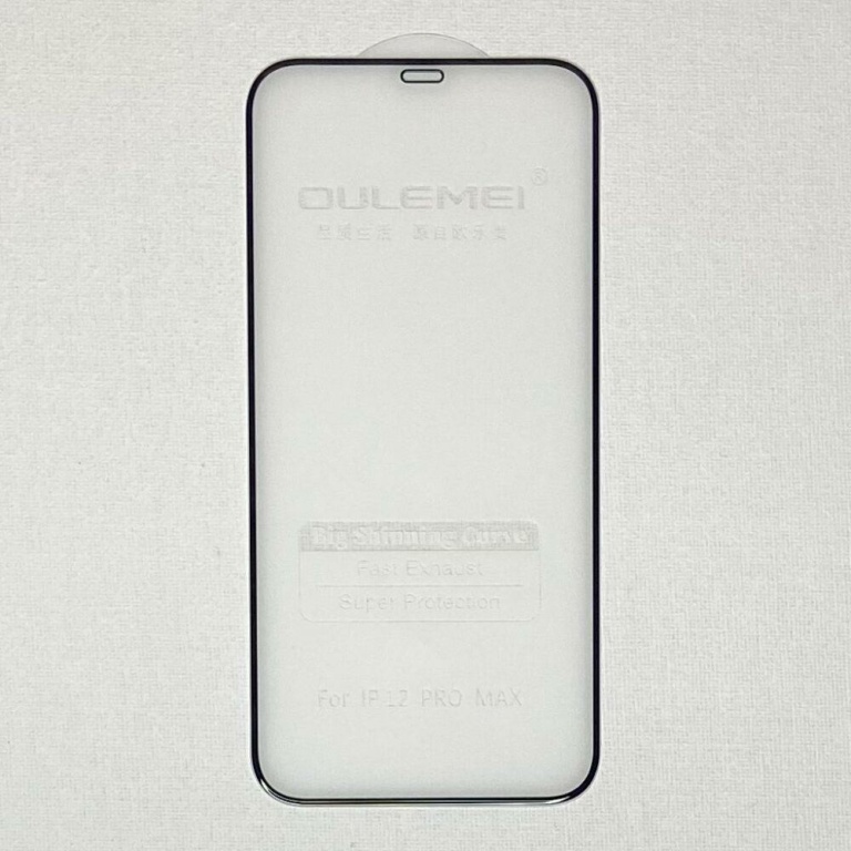 Защитное стекло Iphone 12 Pro Max Черное изогнутое