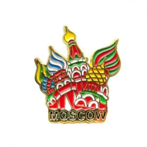 Значок пин фигурный Москва ХВБ Аква