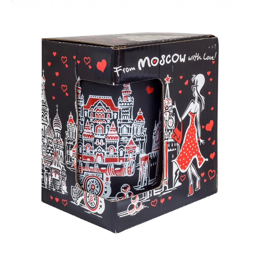 Кружка матовая From Moscow with love черная