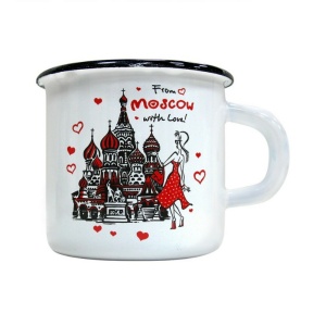 Кружка металл эмалированная From Moscow with love ХВБ