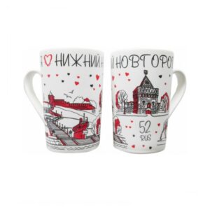 Кружка фарфор матовая Я ♥ Нижний Новгород