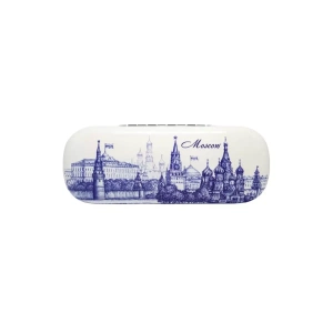 Чехол для очков Москва гжель (2) Chehol Dlya Ochkov Moskva Gzhel 2