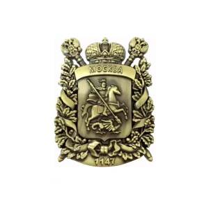 Магнит фигурка металл Москва Герб бронза