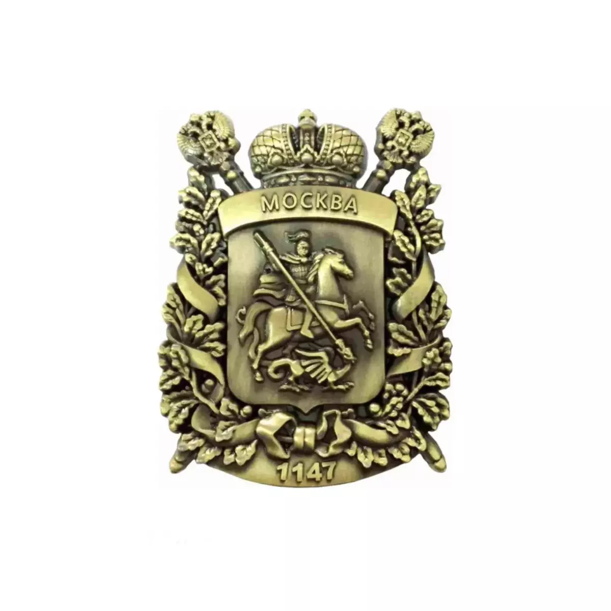 Магнит фигурка металл Москва Герб бронза