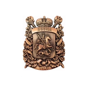 Магнит фигурка металл Москва Герб медь