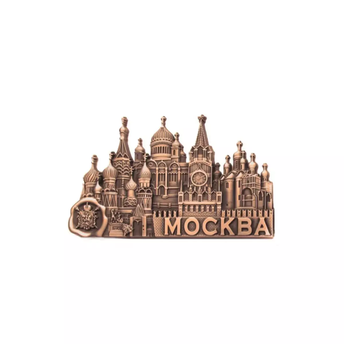 Магнит металл БC фигурка Москва Коллаж медь