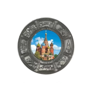 Магнит-тарелка металл К8 Д7 Москва ХВБ античное олово
