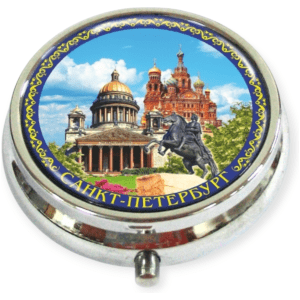 Таблетница фольга СПб Коллаж Исаакий Медный Спас