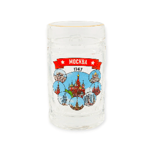 Кружка стекло пивная маленькая Москва
