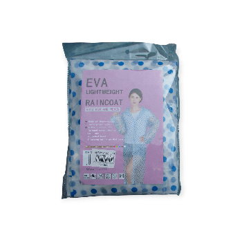 Дождевик взрослый EVA горох синий