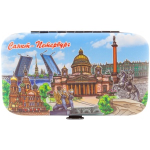 Набор маникюрный 11*6,2см СПб Спас Исаакий Медный Мосты рисунок